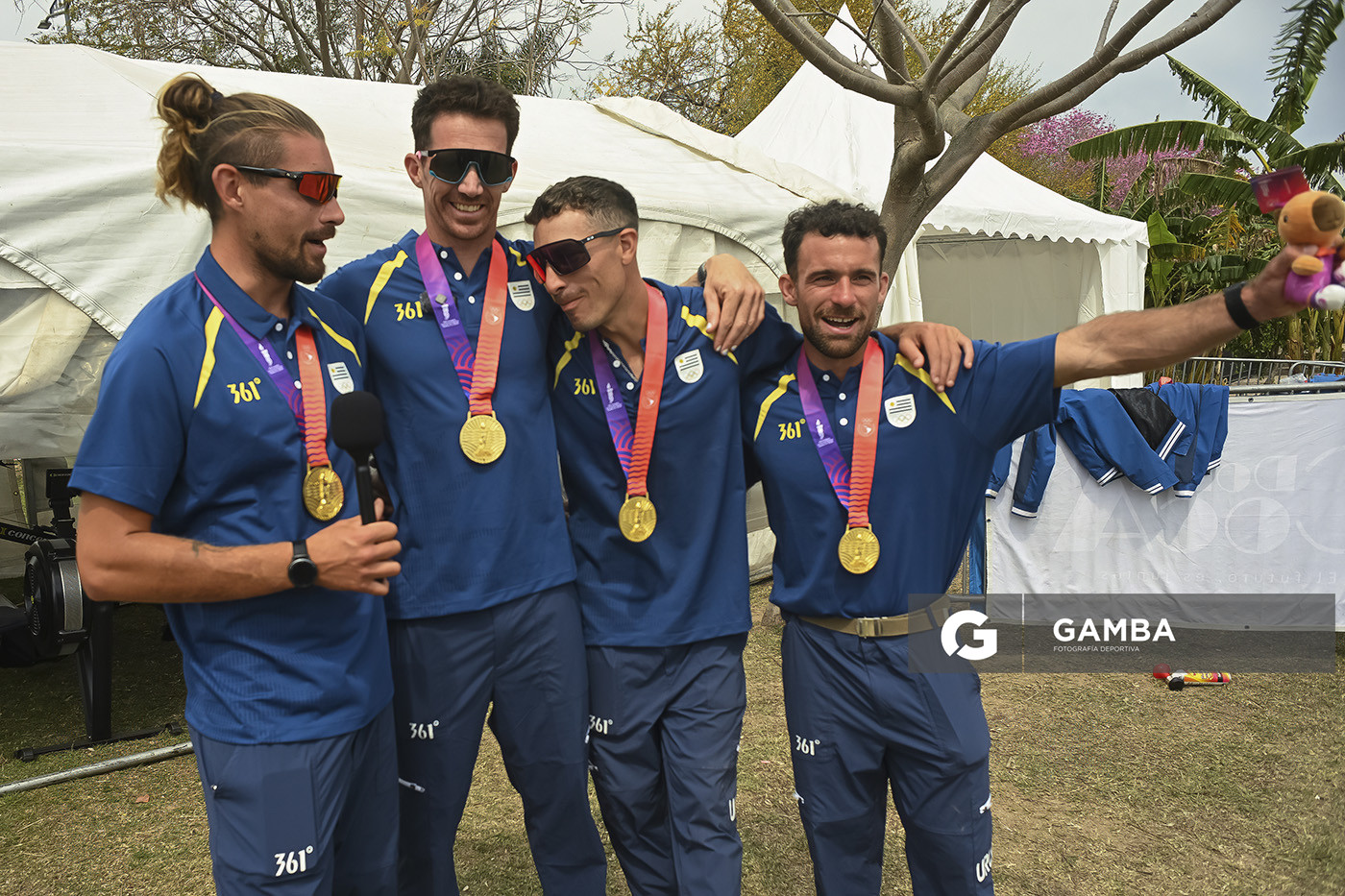 Martín González, Leandro Salvagno, Felipe Klüver y Bruno Cetraro. XIII Juegos Suramericanos Santa Fe 2026.