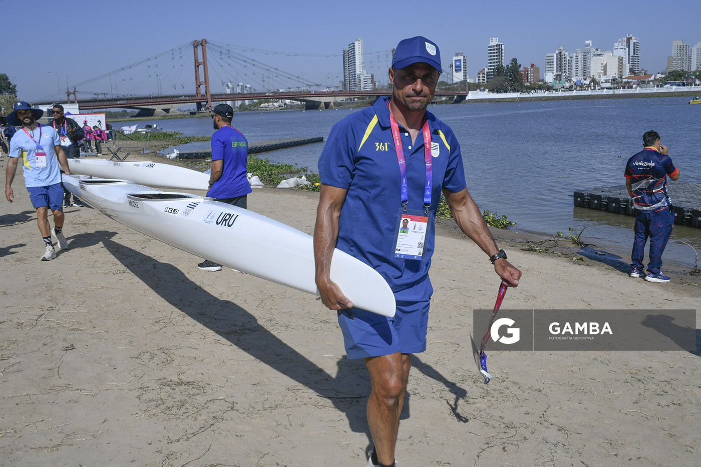 Jorge Ferrier entrenador de la selección de canotaje de Uruguay. XIII Juegos Suramericanos Santa Fe 2026.