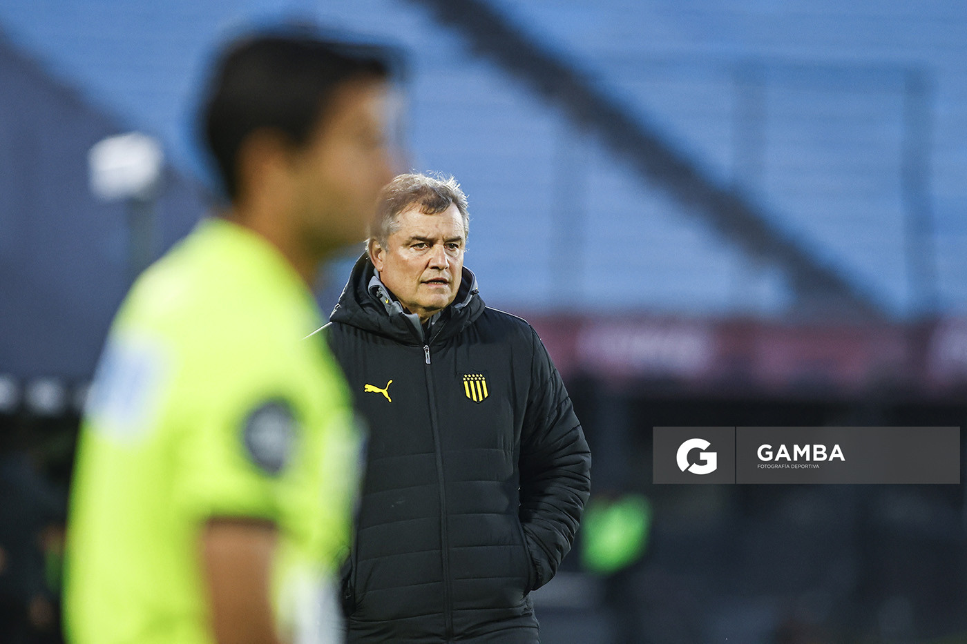 Diego Aguirre, director técnico de Peñarol, Liga AUF Uruguaya. Estadio Centenario.