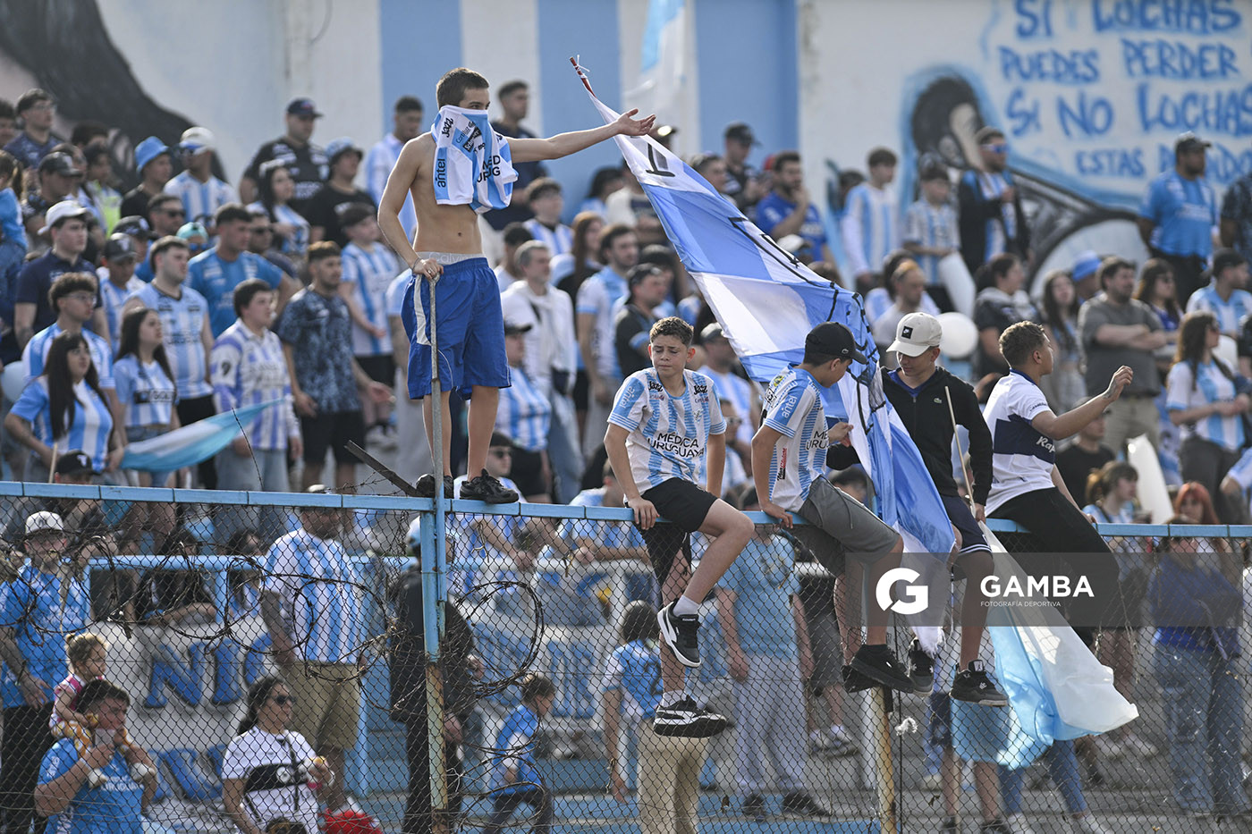 Hinchas de Cerro, Liga AUF Uruguaya. Estadio Luis Tróccoli.