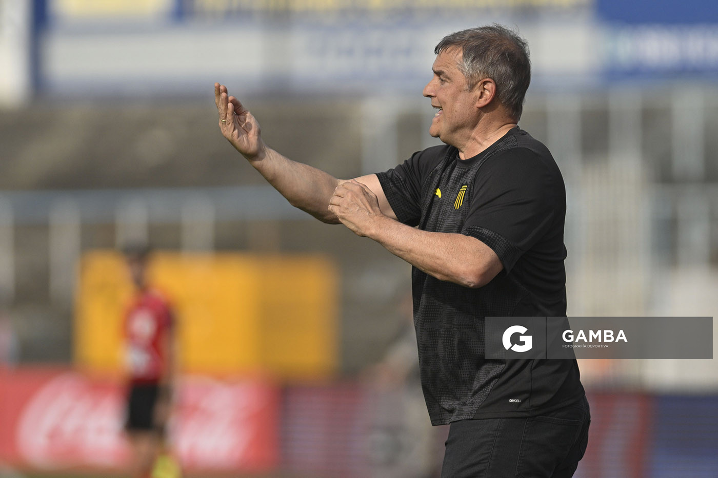 Diego Aguirre, director técnico de Peñarol, Liga AUF Uruguaya. Estadio Luis Tróccoli.