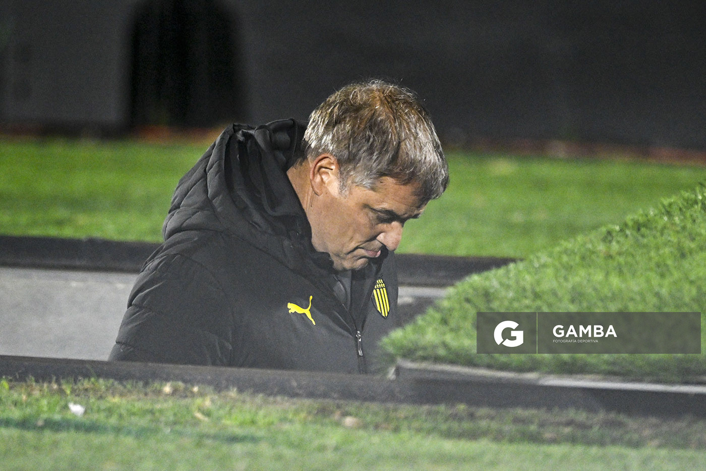 Diego Aguirre, director técnico de Peñarol, Liga AUF Uruguaya. Estadio Centenario.