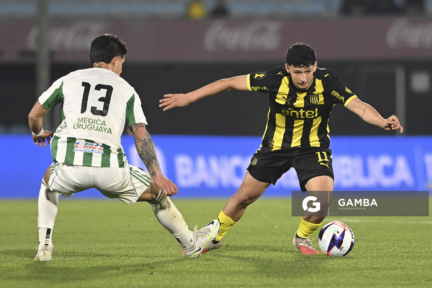 Cristian Leonel Jaime, de Peñarol, Liga AUF Uruguaya. Estadio Centenario.