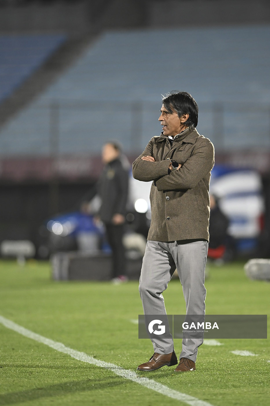 Tabaré Silva, director técnico de Progreso, Liga AUF Uruguaya. Estadio Centenario.