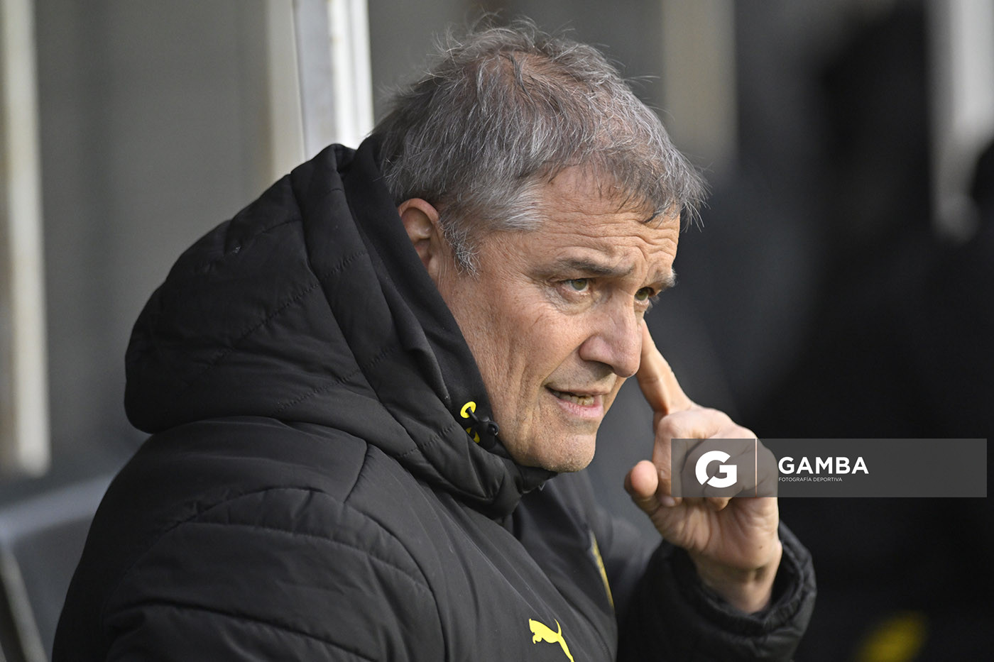 Diego Aguirre, director técnico de Peñarol, Liga AUF Uruguaya. Estadio Parque Alfredo V. Viera.