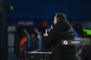 Gabriel Di Noia, director técnico de Deportivo Maldonado, Liga AUF Uruguaya. Estadio Gran Parque Central.