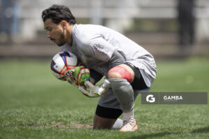 Renzo Bacchia, golero de Progreso, Liga AUF Uruguaya. Estadio Parque Alfredo V. Viera.