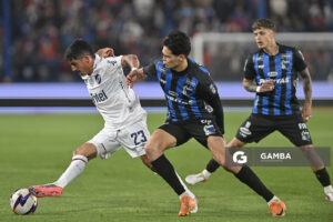 Lucas Rodríguez, de Nacional, Liga AUF Uruguaya. Estadio Gran Parque Central.