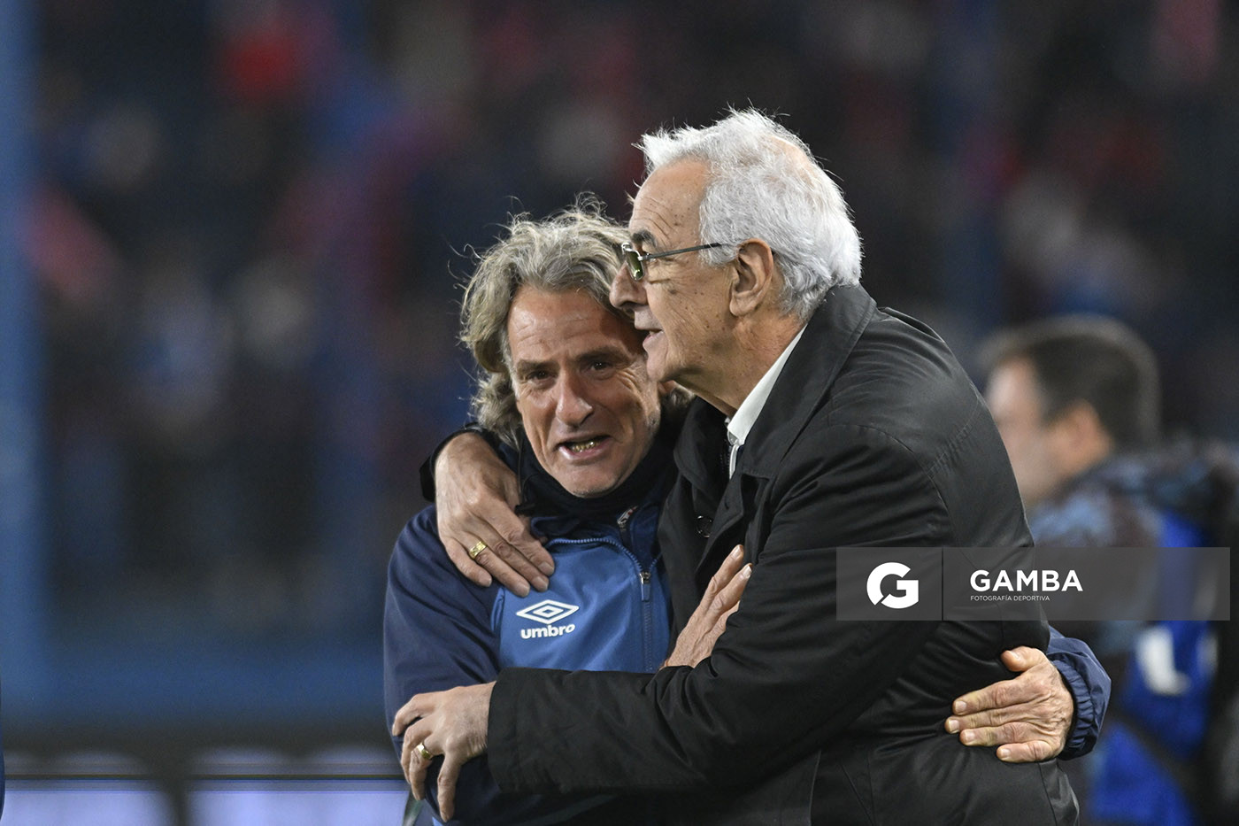 Daniel Carreño y Jorge Fossati. Liga AUF Uruguaya. Estadio Gran Parque Central.