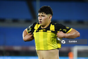 Cristian Leonel Jaime, de Peñarol, Liga AUF Uruguaya. Estadio Centenario.