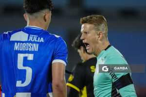 Sebastián Sosa, golero de Juventud, Liga AUF Uruguaya. Estadio Centenario.