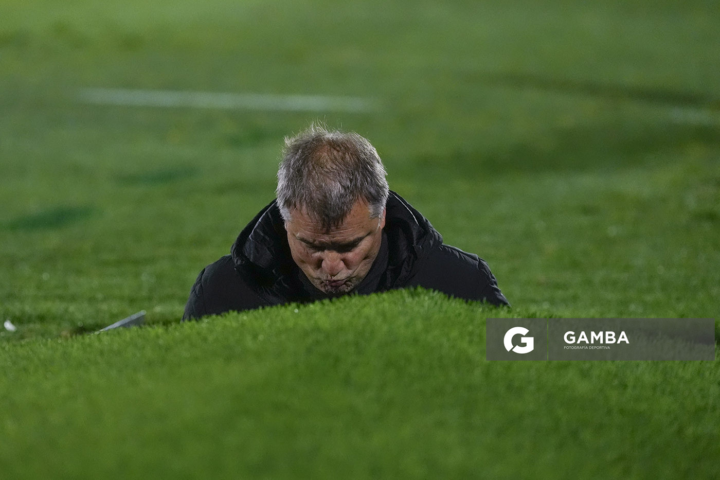 Diego Aguirre, director técnico de Peñarol, Liga AUF Uruguaya. Estadio Centenario.
