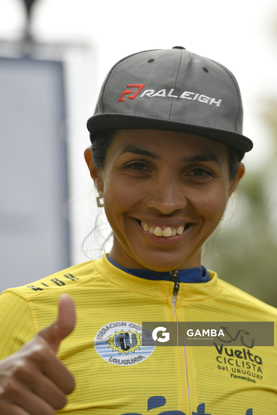 Maribel Aguirre, del Team Raleigh(ARG), malla oro. 1ª Vuelta Ciclista del Uruguay Femenina.